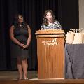 Two women at Podium